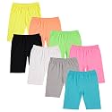 Pink Angel 8-Pack Girls Bike Shorts – Breathable Cotton Spandex for Comfort All Day – Perfect for School, Play &amp; Layering