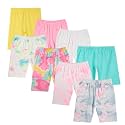 Pink Angel 8-Pack Girls Bike Shorts – Breathable Cotton Spandex for Comfort All Day – Perfect for School, Play &amp; Layering