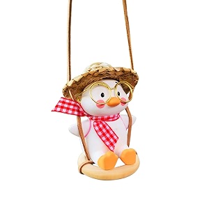 pink car accessories swinging duck car hanging ornamentcar mirror hanging accessories cute car decor for women car rear view mirror hanging accessories car pendant car charm cute accessoriespink