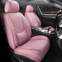 Pink Car Seat Covers Front Seats,Leather Seat Covers for Cars