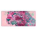 Pink Cheetah Print Extended Gaming Mouse Pad, with Stitched Edges Large Mouse Pad Desk Protector, Rubber Base Mousepad Keyboard Mouses Mat for Work Game Office Home- 32" X 12" Inch