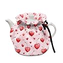 Pink Cherry Tea Pot Tea Kettle Decorative Cover Insulated Dust Bag Drawstring Tea Kettle Covers Teacup Covers Insulated Drop-Proof Shock-Proof Decoration
