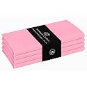 Pink Dinner Napkins 100% Cotton 17 Inch x 17 Inch, Soft, Decorative, Washable Cloth Napkin Set of 4 for Dining, Buffet Parties, Weddings, Spring Holidays, Easter - Pastel Pink