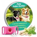 Pink Dog Tag for Flea & Tick Prevention with 2 Refills, Waterproof