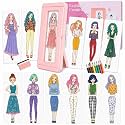 Pink Fashion Design Kit for Girls, Double Sided Rubbing Plate Drawing &amp; Dress Up Art Set with Fashion Plates, Coloring Paper, Pencils &amp; Picture Frame - Creative Activity Set for Kids Ages 4-12