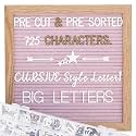 Pink Felt Letter Board 10x10 Inch, Pre Cut & Sorted 725 Letters, First Day of School Board, Changeable Letter Boards Message Board, Classroom Decor Farmhouse Wall Decor Sign Board