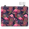 Pink Flamingo Stove Top Covers for Electric Stove,Christmas Kitchen Decor Tropical Glass Cover Protector, Cooktop Protector, Heat Resistant Range Ceramic Stove Top Covers Mat, Dish Drying Mat