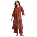 Pink Fort Casual Cotton Geometric Print Kurta