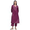 Pink Fort Casual Cotton Geometric Print Kurta