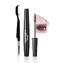Pink Glitter Mascara,Shimmer Sparkle Diamond Colored Mascara for Eyelashes Define Long Lasting Curling,Multi-Use Shimmer Voluminous Colorful Máscara Party Stage Use Eyes Makeup for Women-04