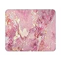 Pink Golden Marble Mouse Pad 9.5x7.9 Inch with Anti-Slip Rubber Base