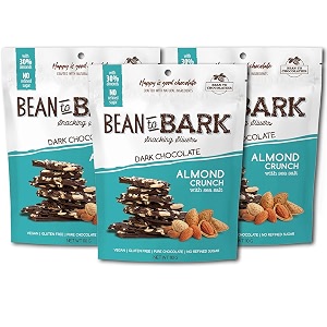 pink harvest farms bean to bark dark chocolate almond crunch with sea salt pack of 3