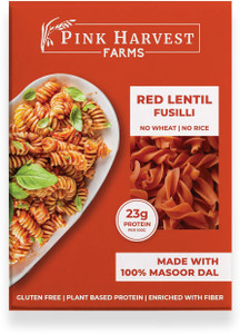 PINK HARVEST FARMS Red Lentil Fusilli Pasta