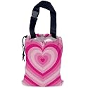 Pink Heart Car Garbage Bag,Romantic Heart Waterproof Small Car Trash Bag Hanging Back of Seat,Drawstring Hanging Car Trash Bag with Adjustable Buckle for Car Accessories
