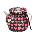 Pink Heart Tea Cosy for Teapots Tea Pot Cover Insulation and Keep Warm Breakfast Warmer Home Kitchen Table Decorative Accessories