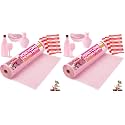 Pink Honeycomb Packing Paper for Moving 15-Inch x 118-Feet Bubble Honeycomb Wrap, Honeycomb Wrapping Paper for Packing Cushion with 30 Fragile Stickers Packing Supplies by Xfasten (Pack of 2)