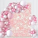 Pink Iridescent Sequins Backdrop Shimmer Wall Backdrop 3ftx4ft Photo Backdrops for Birthday Anniversary Wedding Engagement Decorations