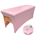 Pink Lash Wipeable PU Leather Massage Table Cover - Waterproof, Ultra-Durable, Wrinkle-Resistant, Silky Spa Bed Cover for 6 ft Rectangular Table