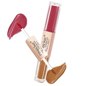 pink line 2 in 1 dual head intense matte velvet lip glossnon-cracking long-lasting waterproof liquid lipsticklip gloss set pack of 1