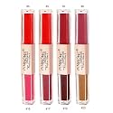 PINK LINE 2 In 1 Dual Head Intense Matte Velvet Lip/Gloss Non-cracking Long-Lasting Waterproof Liquid Lipstick/Lip Gloss Set (Pack of 4)