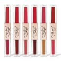 PINK LINE 2 In 1 Dual Head Intense Matte Velvet Lip Gloss/Non-cracking Long-Lasting Waterproof Liquid Lipstick/Shinning Lip Gloss Set (Pack of 6)