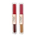 PINK LINE 2 In 1 Dual Head Intense Matte Velvet Lip Gloss Non-cracking Long-Lasting Waterproof Liquid Lipstick Makeup Lip Gloss Set (Pack of 2)