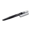 PINK LINE Smudge Proof and Waterproof Matte Eye Liner and Lip Liner/Smudge Free Metallic Pigmented Colour Pencil - Black