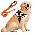 Pink Paw Dog Vest Harness with Leash