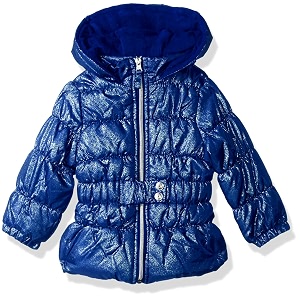 Pink Platinum Baby Girls Spray Foil Puffer