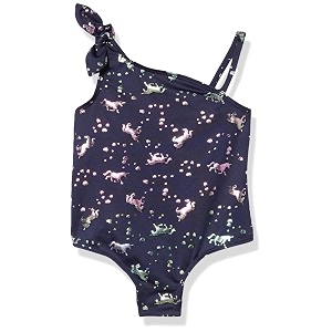 pink platinum girls baby unicorn rainbow print swimsuit