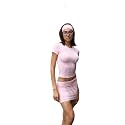 Pink Polyamide Fitted T-Shirt