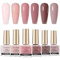 Pink Quick Dry Nail Polish Set 6 Colors gan Nail Lacquer