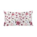 Pink Red Floral Satin Pillowcases with Zipper Cal King Size Cooling Farmhouse Flower Silk Pillow Cases for Hair and Skin Smooth Soft Spring Summer Rustic Throw Pillow Covers for Women Men 20x40 Inch