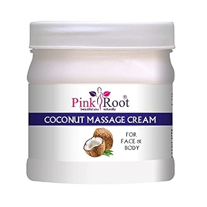 pink root coconut massage cream for anti-ageing blemish removal cleans skin pores skin brightening 500ml