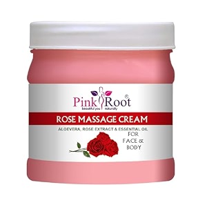 pink root rose massage face amp body cream improves skin tone contracts muscles to give firm skin amp prevents wrinkles 500ml
