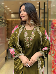 Pink She Women Kurta Pant Dupatta Set