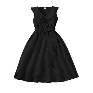 PINK WINGS Girls Knee Length Cotton Dress