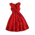PINK WINGS Girls Knee Length Cotton Dress