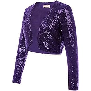 PINK WINGS Girls Sequined Shrugs
