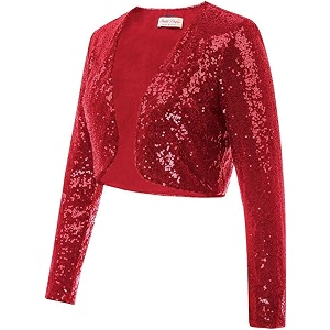PINK WINGS Girls Sequined Shrugs