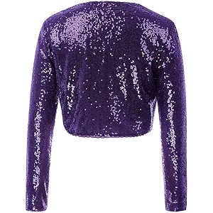 PINK WINGS Girls Sequined Shrugs