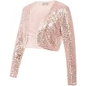 PINK WINGS Girls Sequined Shrugs