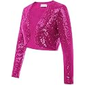 PINK WINGS Girls Sequined Shrugs