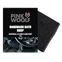 Pink Woolf Handmade Bath Soap | Charcoal, Ylang-Ylang &amp; Neem | Removes Excess Oil &amp; Dirt | Purifies Skin &amp; Fights Pollution | Chemical-Free | Suitable For All Skin Types | 110g (Pack Of 1)