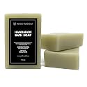 Pink Woolf Handmade Bath Soap with Green Tea, Cucumber &amp; Mint | Refreshing &amp; Moisturizing Soap for Men &amp; Women | Natural Herbal Bathing Bar | Vegan | 100g (Pack of 3)