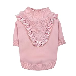 pinkaholic new york elliana winter shirt warm cozy fashionable for small dogs pink medium