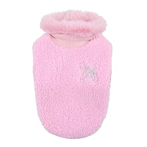pinkaholic new york madelyn winter shirt warm cozy fashionable for small dogs pink large