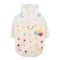 Pinkaholic New York Maycie Winter Shirt Warm Cozy Fashionable for Small Dogs, Ivory, Large