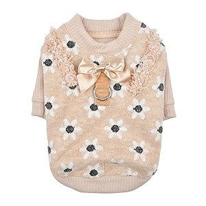 pinkaholic new york nanala winter shirt warm cozy fashionable for small dogs beige large