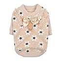Pinkaholic New York Nanala Winter Shirt Warm Cozy Fashionable for Small Dogs, Beige, Large